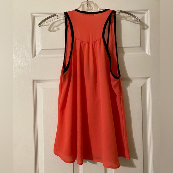 Coral flowy summer tank top - Picture 4 of 4